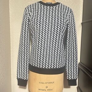 Opening Ceremony Black and White Crewneck Sweater Size Medium